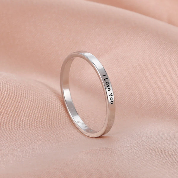Personalized Name Engraved Ring — Couple's Keepsake