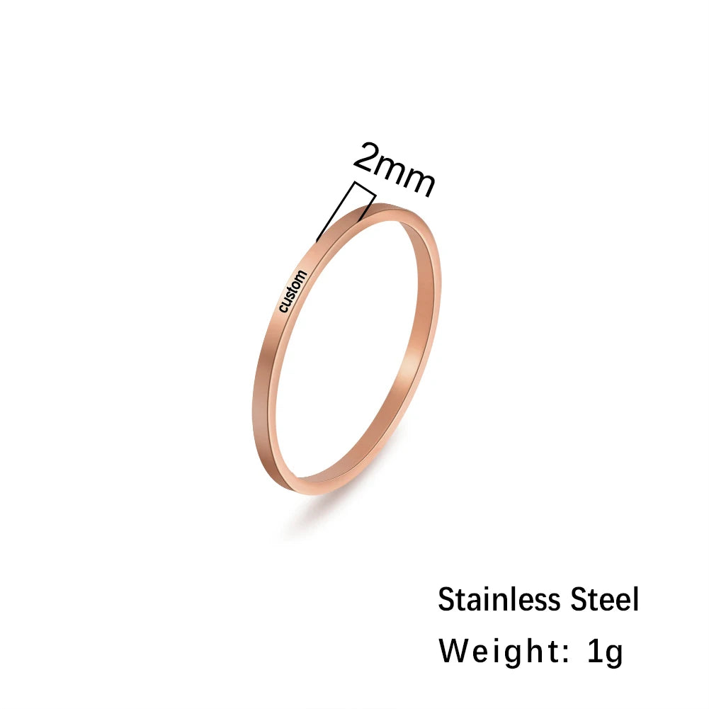 Personalized Name Engraved Ring — Couple's Keepsake