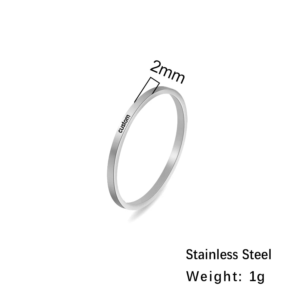 Personalized Name Engraved Ring — Couple's Keepsake