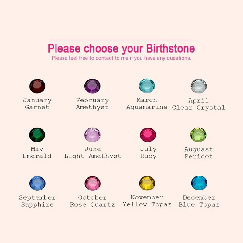 DHQH Personalized Photo Birthday Stone Photo Projection Necklace Customized Picture Birthday Stone Projection Pendant Gift