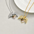 Photo locket necklace that opens to reveal your picture — view 2